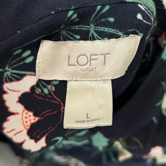 LOFT Outlet Floral Long Sleeve Dress - L - Picture 7 of 9